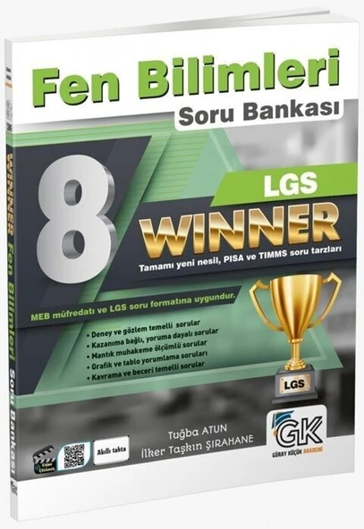 8. Sınıf LGS Fen Bilimleri Winner Soru Bankası Gür Yayınları ürün görseli 1