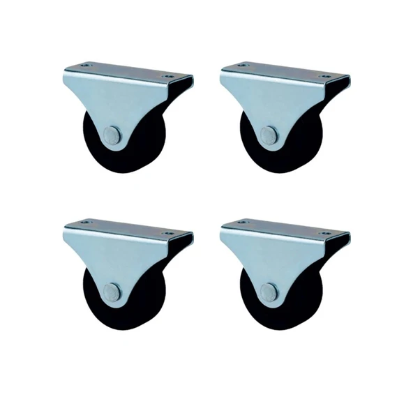 Furç Sabit Teker - 56MM - Siyah HKS231 - 4 Adet ürün görseli 1