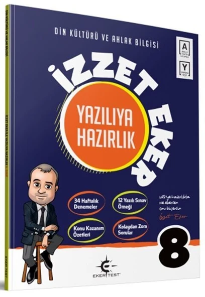 8. Sınıf Din Kültürü ve Ahlak Bilgisi İzzet Eker ile Yazılıya Hazırlık Eker Test ürün görseli 1