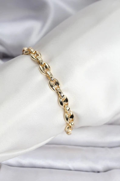 14K Gold Renk Kaplama Kahve Çekirdeği Model CM Kadın Bileklik - TJ-BB8119 ürün görseli 1