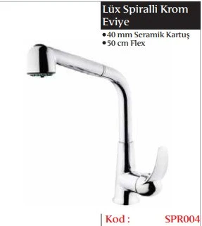 Gms Lüx Spiralli Krom Eviye Bataryası SPR004 ürün görseli 1