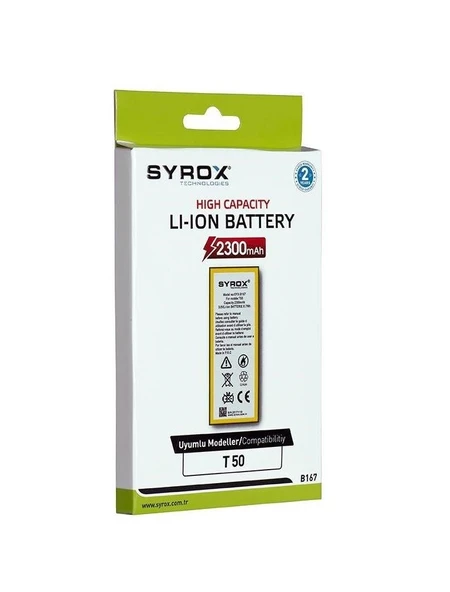 Syrox T50 Batarya Pil - B167 ürün görseli 1