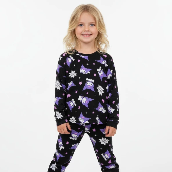 Kuromi Kız Çocuk Pijama Takımı ürün görseli 1