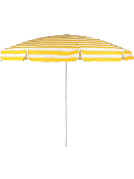 Sarı Beyaz Plaj Şemsiyesi 180cm, 8 Telli - Resim 3