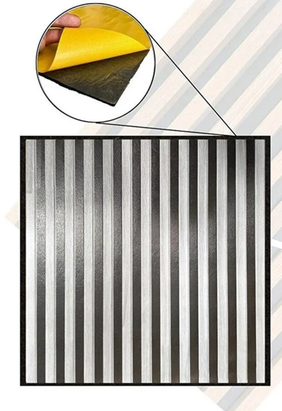 Yapışkanlı Silinebilir Gri Esnek Akustik Panel 68cmx68cm Ev Ofis Salon Duvar Kağıdı Paneli Nw189 ürün görseli 1