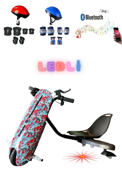 Citymate Drift Car Elektrikli Kaykay Bluetooth Dirift Kar Hoverboard Scooter + Koruma Ekipmanı D31 ürün görseli 1