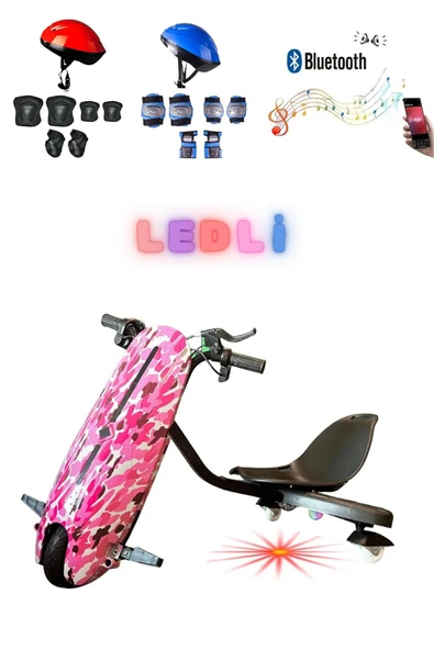 Citymate Drift Car Elektrikli Kaykay Bluetooth Dirift Kar Hoverboard Scooter + Koruma Ekipmanı D05 ürün görseli 1
