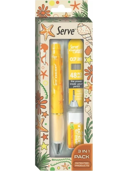Serve Deep 3'lü Okul Seti Hardal Sarı ürün görseli 1
