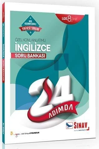 8. Sınıf LGS İngilizce 24 Adımda Özel Konu Anlatımlı Soru Bankası Sınav Yayınları ürün görseli 1