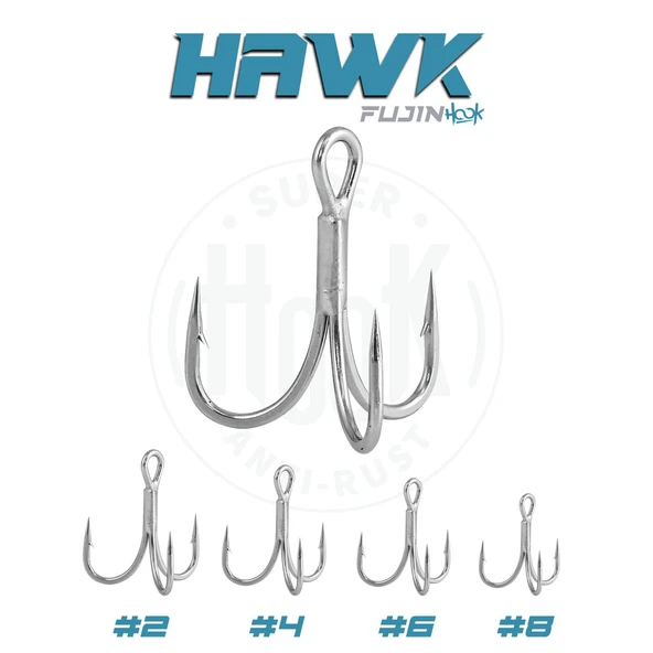 Fujin Hawk Süper Anti-Rust 6 Adet Üçlü İğne  6 no ürün görseli 1