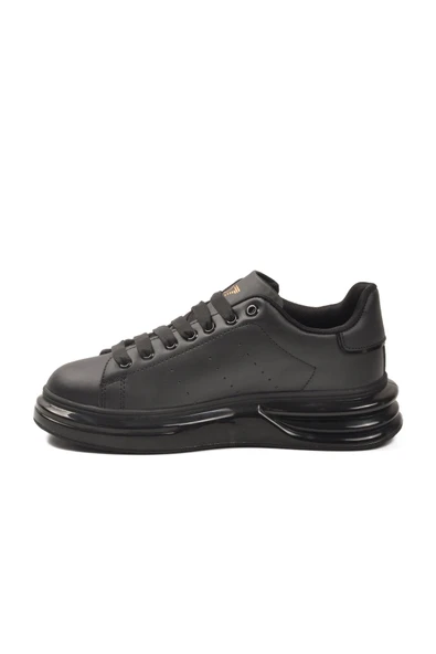 Siyah Bağcıklı Unisex Sneaker - Resim 4