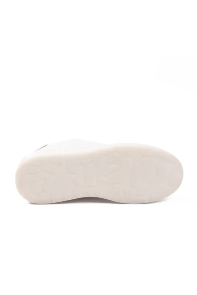 Beyaz Bağcıklı Unisex Sneaker - Resim 5