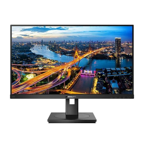 PHILIPS 23.8" 245B1/00 IPS 4MS 75HZ DVI HDMI DP 2560x1440 QHD HOPARLÖR YÜKSEKLIK AYARI VESA SIYAH ürün görseli 1