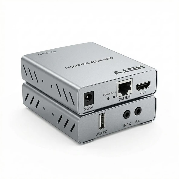 Enkado EKD-HE60KVM 1080P 60 Metre HDMI USB KVM Extender Görüntü Aktarıcı ürün görseli 1