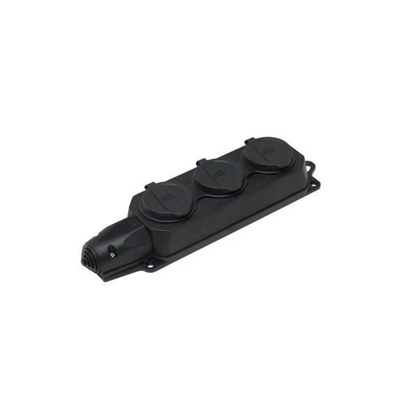 Mete Enerji 404014 1X16A Kauçuk Üçlü Grup Priz Eğik ürün görseli 1