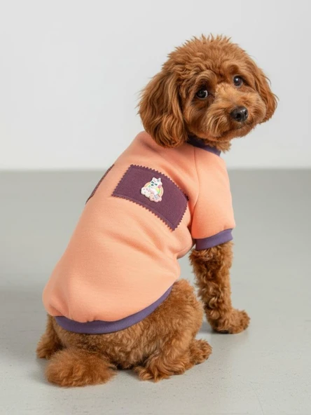 Sevimli Unicorn Marşmelov Pembe Köpek Polar Sweatshirt ürün görseli 1