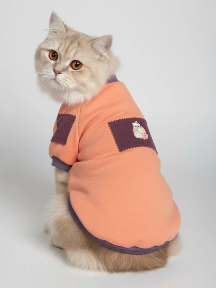 Sevimli Unicorn Marşmelov Pembe Kedi Polar Sweatshirt ürün görseli 1