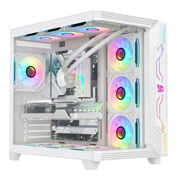 GAMEAGLE STORM BİLGİSAYAR KASASI / 850W + 80 POWER / 360 MM SIVI SOĞUTMA DERECELİ  (BEYAZ) ürün görseli 1