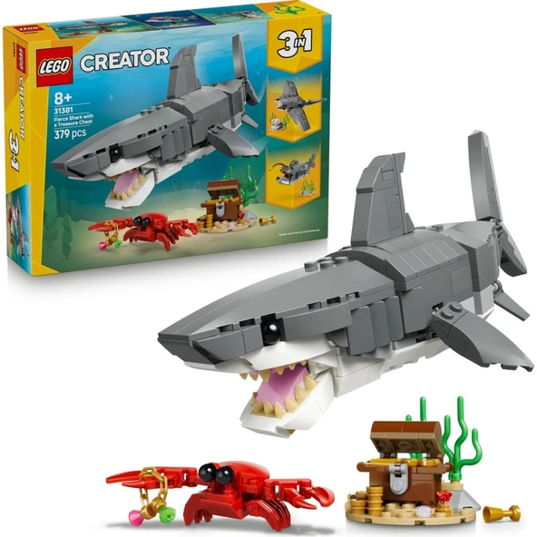 LEGO 31381 Creator Acımasız Köpek Balığı ile Hazine Sandığı ürün görseli 1