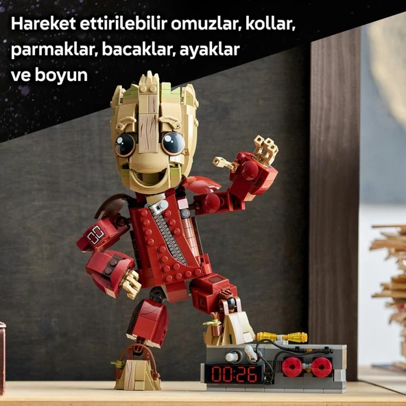 LEGO 76341  Marvel Yağmacı Tulumlu Groot - Resim 6