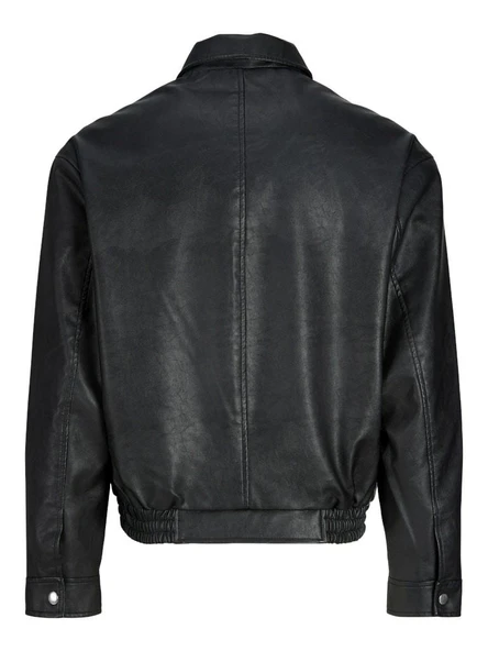 Jack Jones Erkek Deri Ceket 12289182 - Resim 6