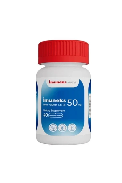 Imuneks Beta Glucan 1,3/1,6 50 mg 40 Kapsül ürün görseli 1