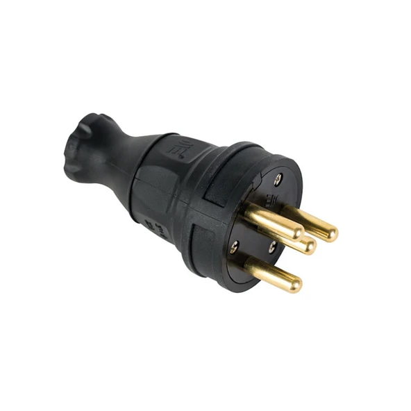 Mete Enerji 401003 3X25A Kauçuk Trifaze Erkek Fiş ürün görseli 1