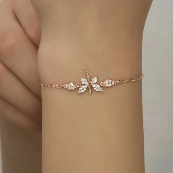 Gümüş Rose Yusufçuk Kadın Bileklik - Resim 3