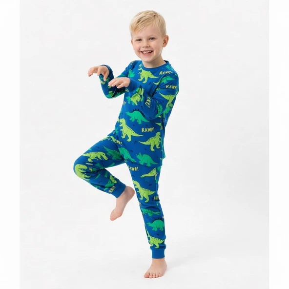 Dinazorlu Erkek Çocuk Pijama Takımı - Resim 3