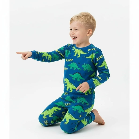 Dinazorlu Erkek Çocuk Pijama Takımı - Resim 4