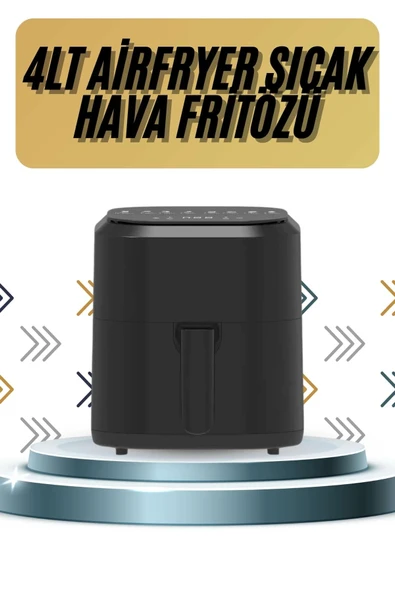 4l Airfryer Hazneli Hava Fritözü Yağsız Fritöz Taşınabilir Fırın İşlevi Gören Pratik ürün görseli 1