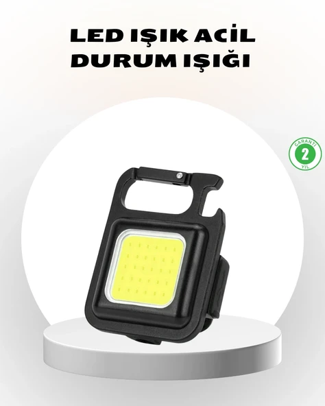 Süper Parlak 800 Lümen Led Fener - Usb Şarjlı, 3 Işık Modlu, Mini Taşınabilir Ve Anahtarlık Tipi ürün görseli 1