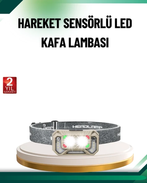 Şarjlı Wave Sensörlü Led Kafa Feneri Outdoor Kullanım ürün görseli 1