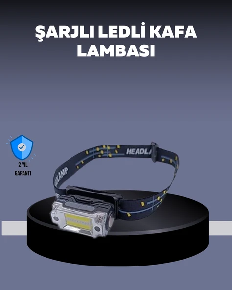 Usb Şarjlı Mini Led Kafa Feneri 50m Odak 150m Geniş Aydınlatm ürün görseli 1