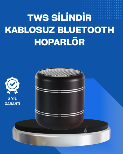 Taşınabilir Silindir Tasarım Bluetooth 5.0 Hoparlör Yüksek Bas Performanslı ürün görseli 1