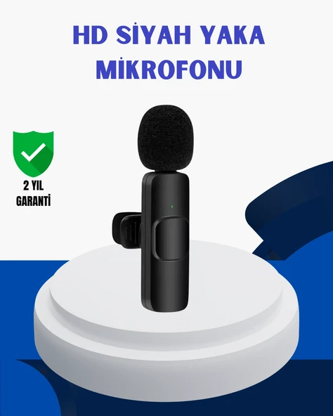 İphone İçin Çift Mikrofonlu Telsiz Yaka Mikrofonu 360 Derece Hd Ses ürün görseli 1