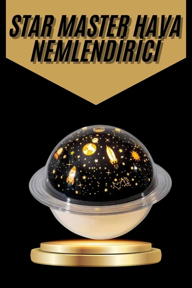 Hava Nemlendirici Renk Değiştiren Oda Kokusu Yıldızlı Projektör ürün görseli 1