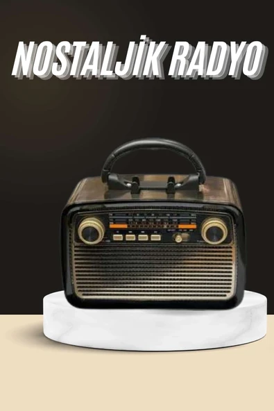 Nostaljik Radyo Bluetooth Bağlantılı Müzik Kutusu Ahşap ürün görseli 1