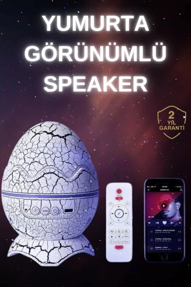 Dinozor Speaker Renk Değiştirme Projeksiyon Modu Bluetooth Hoparlör Gece Lambası ürün görseli 1