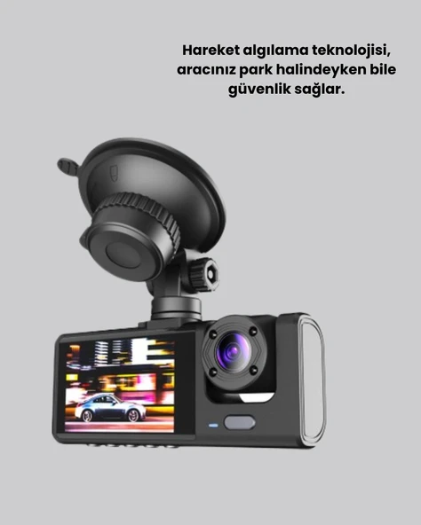 Full Hd Araç Kamerası  Çift Yönlü Kayıt Ve Darbe Sensörü - Resim 3