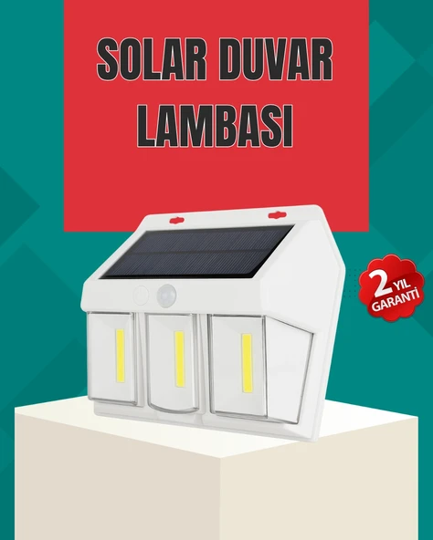 Dış Mekan Solar Duvar Lambası - 120° Hareket Algılama, 3 Işık Modu ürün görseli 1