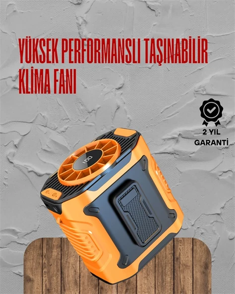 Turbo Mini Fan - Dijital Ekranlı, Sessiz & Şarjlı Serinlik! ürün görseli 1