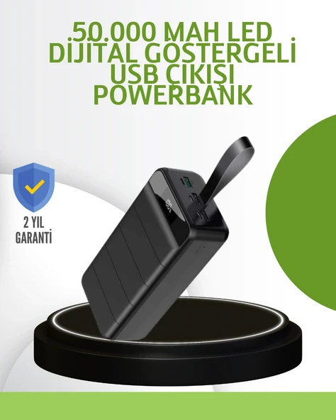 Ultra Güçlü 50.000 Mah Powerbank - Led Ekranlı, Çoklu Bağlantı Seçenekli, Akıllı Koruma Sistemli Şarj Ünitesi ürün görseli 1