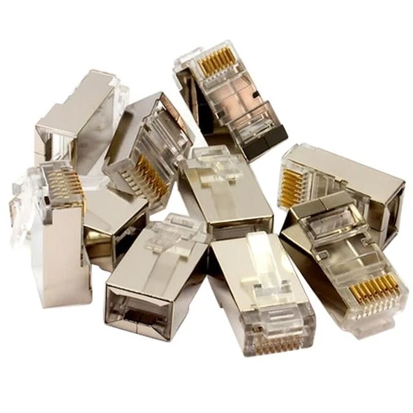 Powermaster Metal Rj45 Cat6 Metal Uç 8P/8C 100 Lü Paket Fiyat ürün görseli 1