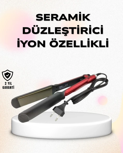 Profesyonel Titanyum Saç Düzleştirici - Ayarlanabilir Isı Ve Hızlı Isınma Özellikli ürün görseli 1