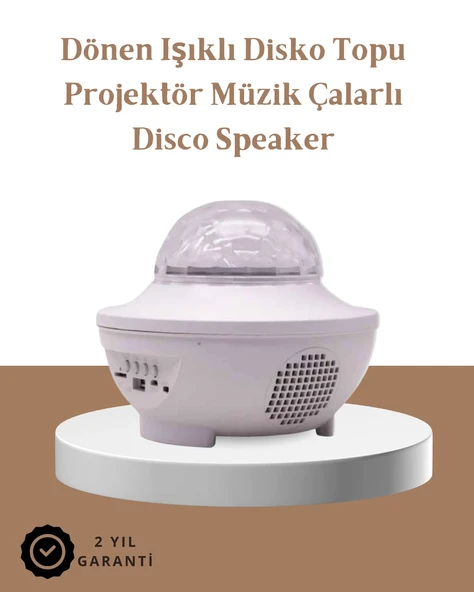 Müzik Ritimli Işık Değişimi & Dönen Dalga Efekti - Galaxy Projektör ürün görseli 1