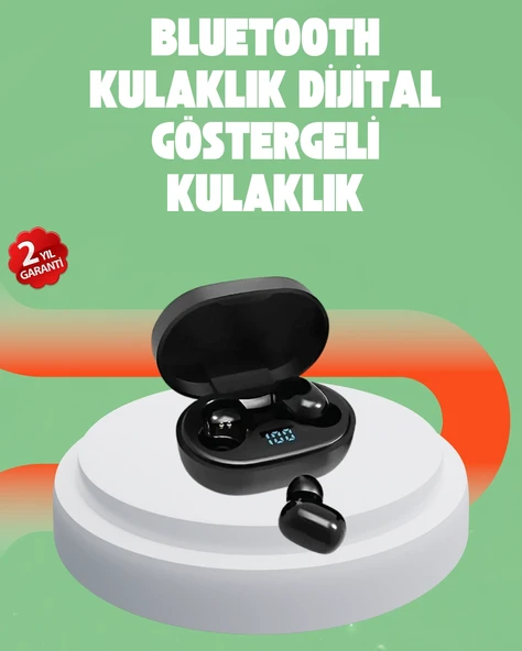 Bluetooth 5.0 Kulaklık - Led Ekranlı Şarj Kutusu ürün görseli 1