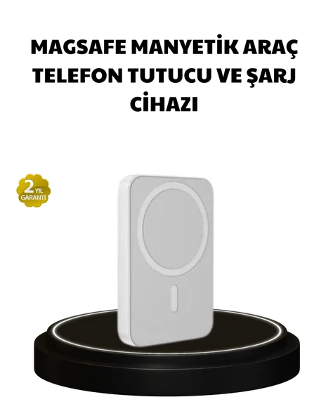 Manyetik Kablosuz Powerbank - İphone 12/13/14/15 Uyumlu, Hızlı Şarjlı, Ultra Hafif ürün görseli 1