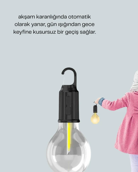 Taşınabilir Sıcak Işık Yayan Kamp Lambası - Resim 3