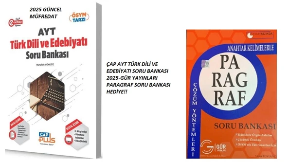 ÇAP AYT TÜRK DİLİ VE EDEBİYATI SORU BANKASI 2025(GÜR YAYINLARI PARAGRAF SORU BANKASI HEDİYELİ!!) ürün görseli 1